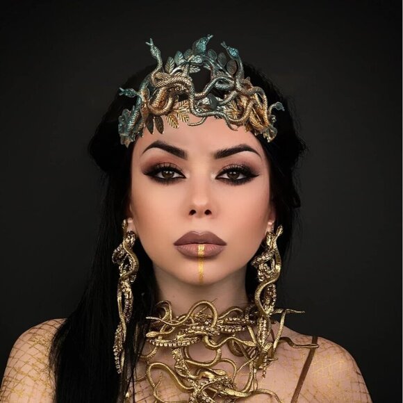 Greek Medusa Snake Headband for Women Halloween Cosplay Accessories main image 4